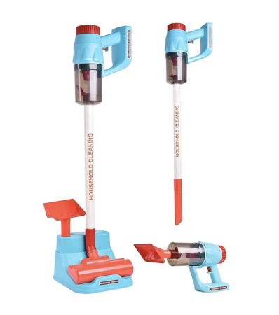 Jocuri si Jucarii - Aspirator Vertical Jucarie, cu suport, Ergonomic, 3 capete, 69.5 cm