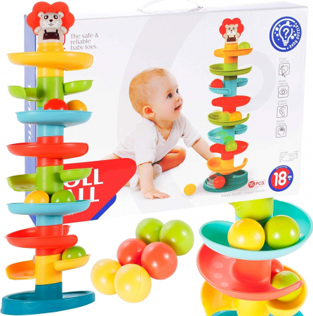 Jucarie bebe circuit cu 9 nivele, Leut, 60 cm [5]