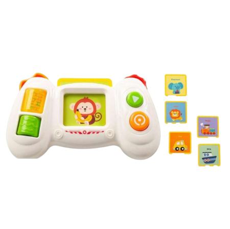 Jucarii interactive bebe - Jucarie bebe Consola interactiva cu carduri educative, 18 luni+
