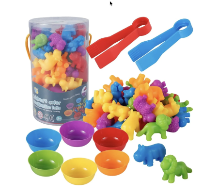 Jucarie creativa si de clasificare a culorilor Curcubeu, Animale [3]