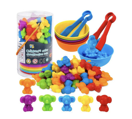 Jocuri si Jucarii - Jucarie creativa si de clasificare a culorilor Curcubeu, Ursuleti Koala