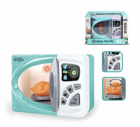 Jucarie Cuptor cu microunde cu sunete si lumini Happy Family, verde [2]