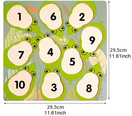 Jucarie de Numarare si sortare Montessori Ladybug, din lemn [3]