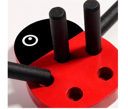 Jucarie de Numarare si sortare Montessori Ladybug, din lemn [5]