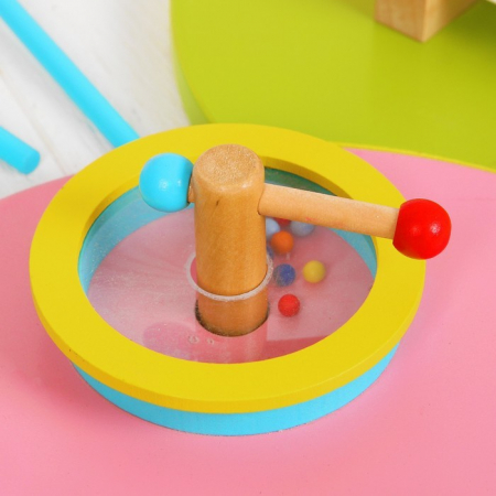 Jucarie de perete tip Montessori din lemn Omida multifunctionala [8]