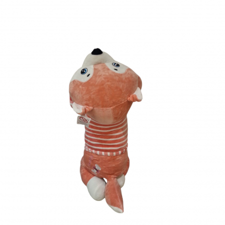 Jucarie de plus si perna cu patura inclusa, Cainele husky roz [6]