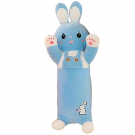 Jocuri si Jucarii - Jucarie de plus si perna cu patura inclusa, Iepurasul bleu