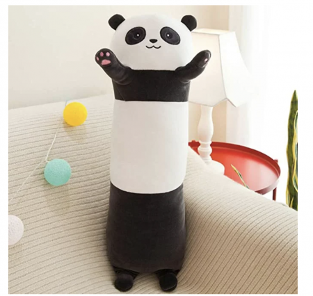 Jucarie de plus si perna cu patura inclusa, Panda lung [3]
