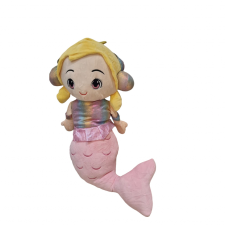 Jucarie de plus si perna cu patura inclusa, Sirena roz [4]