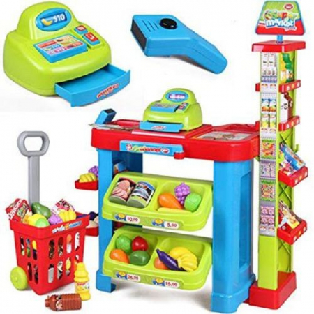 Jocuri si Jucarii - Jucarie de rol Piata SuperMarket Cu Casa De Marcat, 008-85