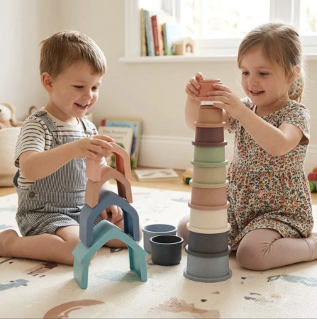 Jucarie Educativa din compozit Stacking House Casuta Si Pahare Stivuibile [9]