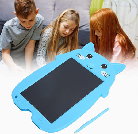 Jucarie educativa Tableta grafica electronica LCD, 9 inch, pisicuta, bleu [8]
