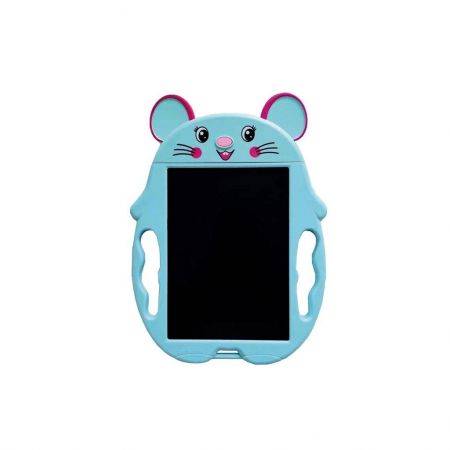 Jocuri si Jucarii - Jucarie educativa Tableta grafica electronica LCD, 9 inch, soricel, bleu