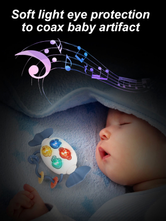 Jucarie interactiva bebelusi, cu muzica, lumini si parti moi de dentitie, bomboana roz [5]