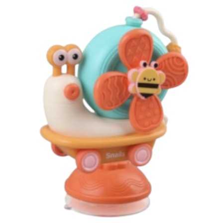 Jucarii interactive bebe - Jucarie interactiva bebelusi Melc cu sunete, butoane si dentitie