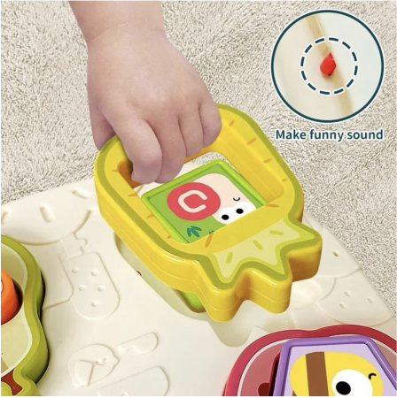 Jucarie interactiva bebelusi – Panou Interactiv Baby BusyBoard, roz, 18 luni+ [2]