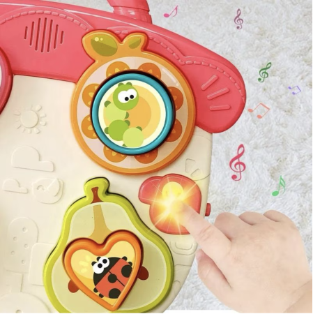 Jucarie interactiva bebelusi – Panou Interactiv Baby BusyBoard, roz, 18 luni+ [3]