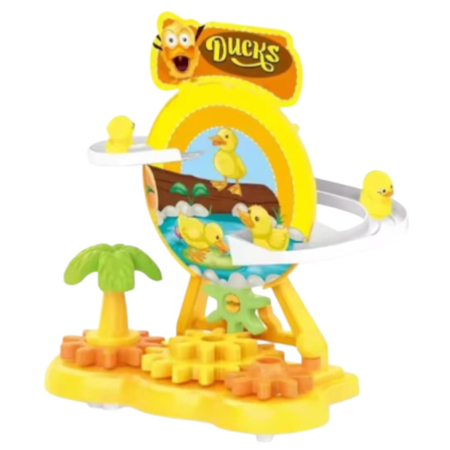 Jocuri si Jucarii - Jucarie interactiva Circuitul ratustelor pe pista, 20 cm, 3+ ani