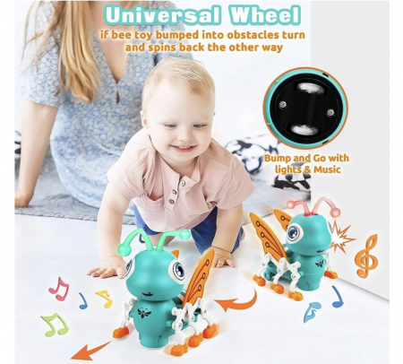 Jucarie interactiva cu muzica si lumini, Albinuta Simpatica Cute Bee [5]