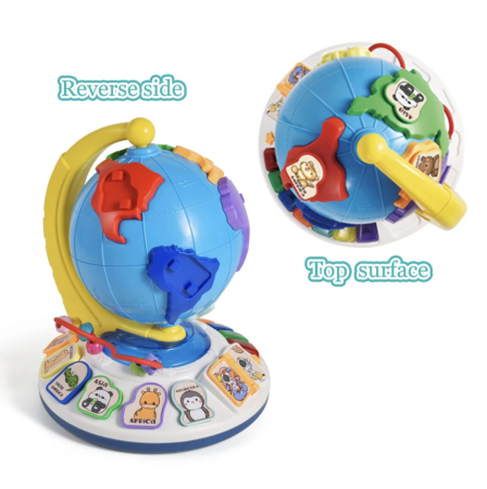 Jucarie interactiva Globul Pamantesc cu sunete, lumini, puzzle si pian educativ [5]