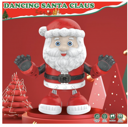 Jucarie interactiva Mos Craciun canta si danseaza, cu lumini [2]