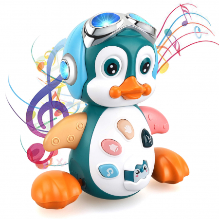 Jucarii interactive bebe - Jucarie interactiva Pinguinul aviator canta si danseaza
