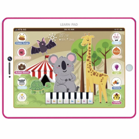 Jucarii educative si interactive - Jucarie interactiva Prima mea tableta cu pian, Animale salbatice