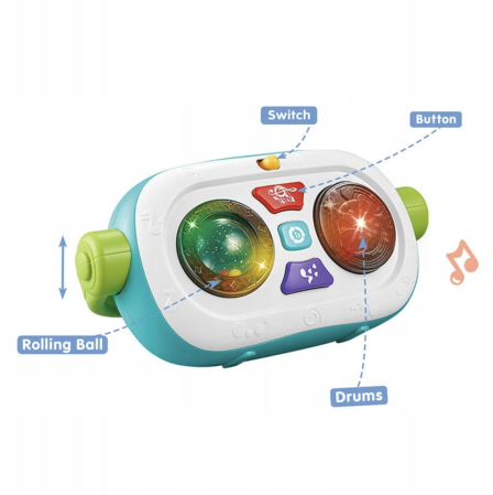 Jucarie Interactiva Radio pentru Copii – cu Efecte Luminoase si Sonore [3]