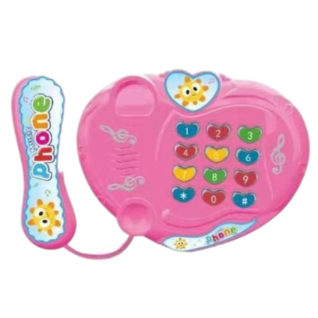 Jocuri si Jucarii - Jucarie interactiva Telefon cu sunete si lumini, roz