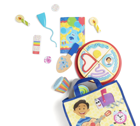 Set De Joaca Din Lemn Tort Aniversar Si Briose Cu Accesorii Decorare Blue's Clues 38 Piese 3 Ani [6]