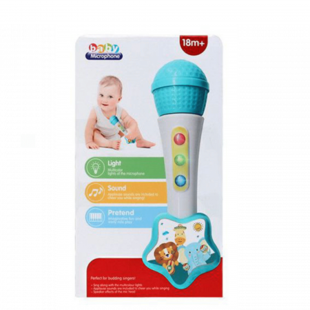 Jocuri si Jucarii - Jucarie microfon cu melodii, lumini, Animal Star