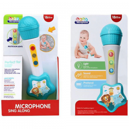Jocuri si Jucarii - Jucarie microfon cu melodii, lumini, Animal Star