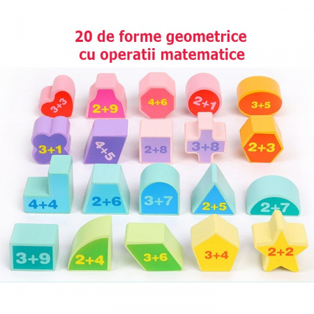 Jucarie Montessori Cub 5 in 1, cu fatete sortatoare de forme si circuit cu bile [10]