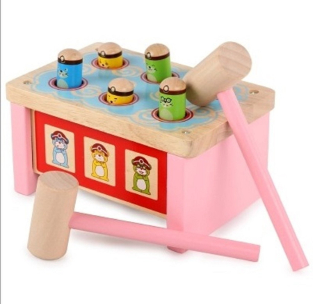 Jucarie Montessori Prinde Cartita 3D cu Sistem de Parghii, Invata Emotiile si Culorile, roz [5]