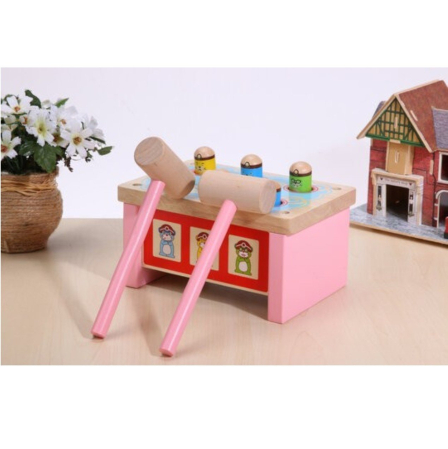Jucarii de sortat si motricitate fina - Jucarie Montessori Prinde Cartita 3D cu Sistem de Parghii, Invata Emotiile si Culorile, roz