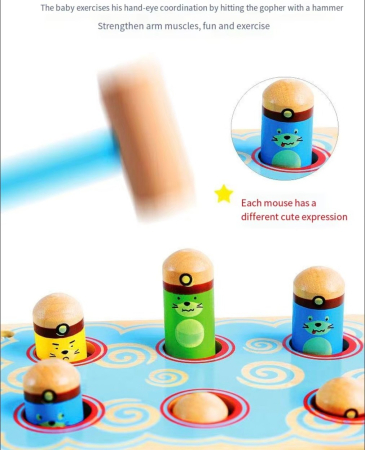 Jucarie Montessori Prinde Cartita 3D cu Sistem de Parghii, Invata Emotiile si Culorile, roz [3]