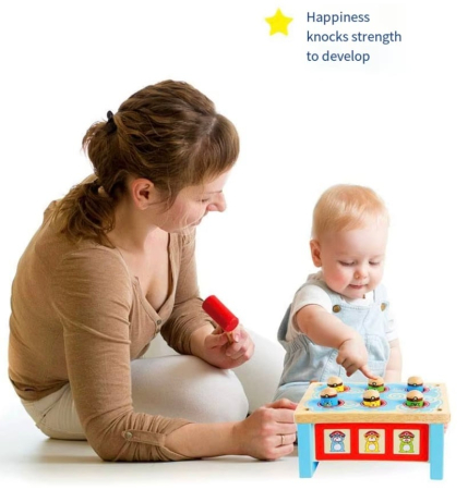 Jucarie Montessori Prinde Cartita 3D cu Sistem de Parghii, Invata Emotiile si Culorile, roz [2]