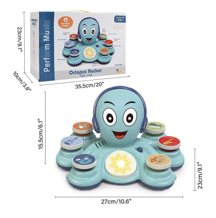 Jucarie Muzicala Interactiva 2 in 1 – Caracatita Albastra [3]