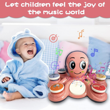 Jucarie Muzicala Interactiva 2 in 1 – Caracatita Roz [5]