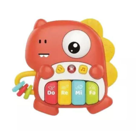 Jocuri si Jucarii - Jucarie Muzicala pentru Bebe – Orga Dino cu Sunete si Lumini, 18 luni+