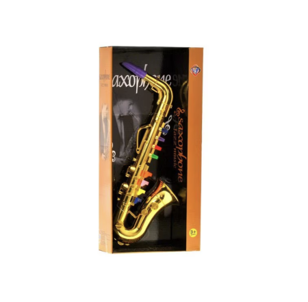 Jucarie muzicala Saxofon de suflat cu 8 clape, auriu [5]