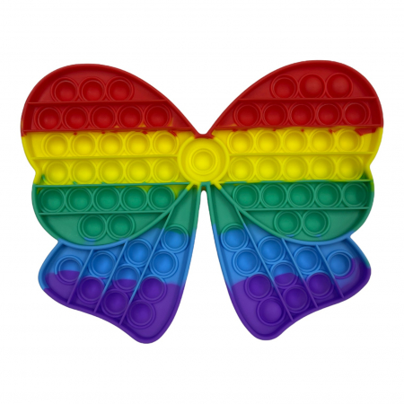 Jucarie POP IT!, antistres, din silicon, FUNDITA Rainbow, 24 cm [2]