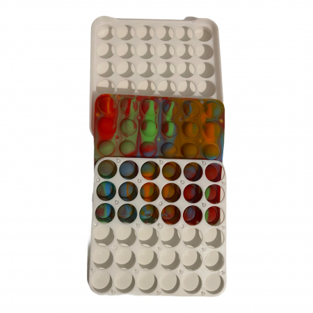 Jucarie POP IT!, Dimple, antistres, din silicon si plastic, PATRAT, 13 cm [2]