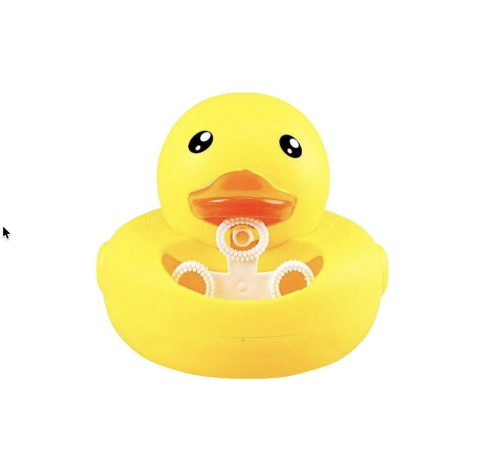 Jocuri si Jucarii - Jucarie ratusca baloane pentru bicicleta, interactiva, galben, 12 cm