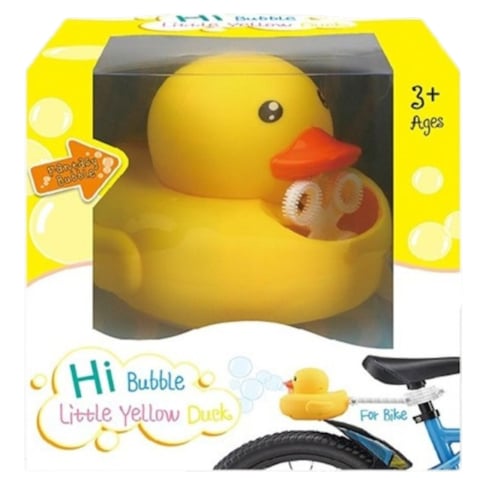 Jocuri si Jucarii - Jucarie ratusca baloane pentru bicicleta, interactiva, galben, 12 cm