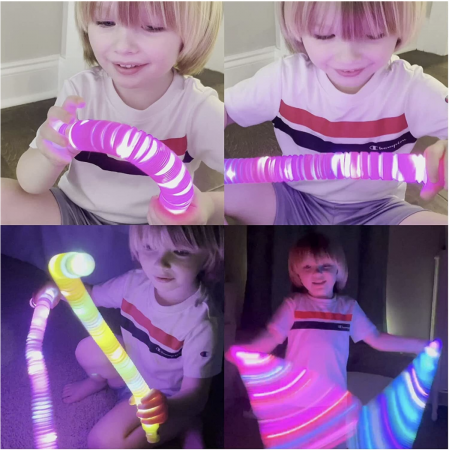 Jucarie senzoriala, antistres, 24 Pop Tubes cu lumini LED [7]