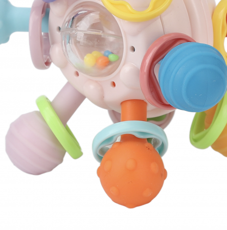 Jucarie senzoriala bebelusi Atomic Ball roz [5]