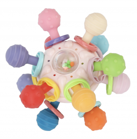 Jucarie senzoriala bebelusi Atomic Ball roz [3]