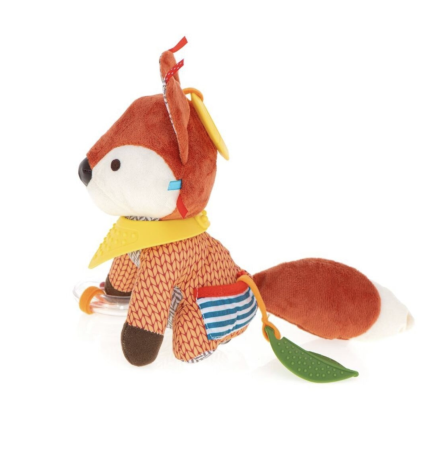 Jocuri si Jucarii - Jucarie senzoriala cu elemente zornaitoare si dentitie Vulpita, 6 luni+