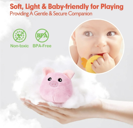 Jucarie senzoriala textila Ferma cu hambar si 6 animalute pentru bebelusi 6 luni+ [5]